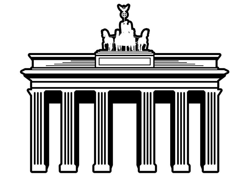 berlijn - brandenbuger tor Kleurplaat berlijn - brandenbuger tor