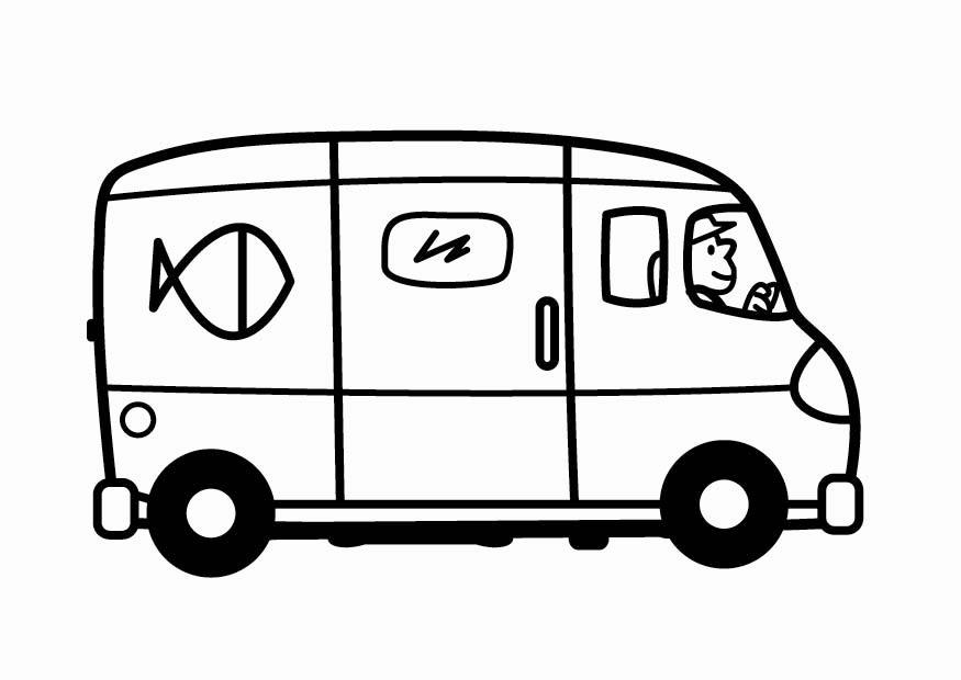 bestelwagen Kleurplaat bestelwagen