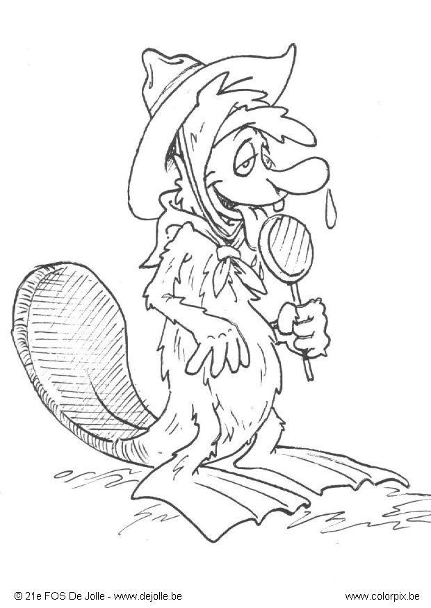 bever Kleurplaat bever