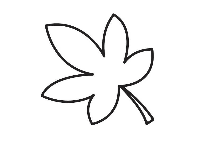 blad Kleurplaat blad