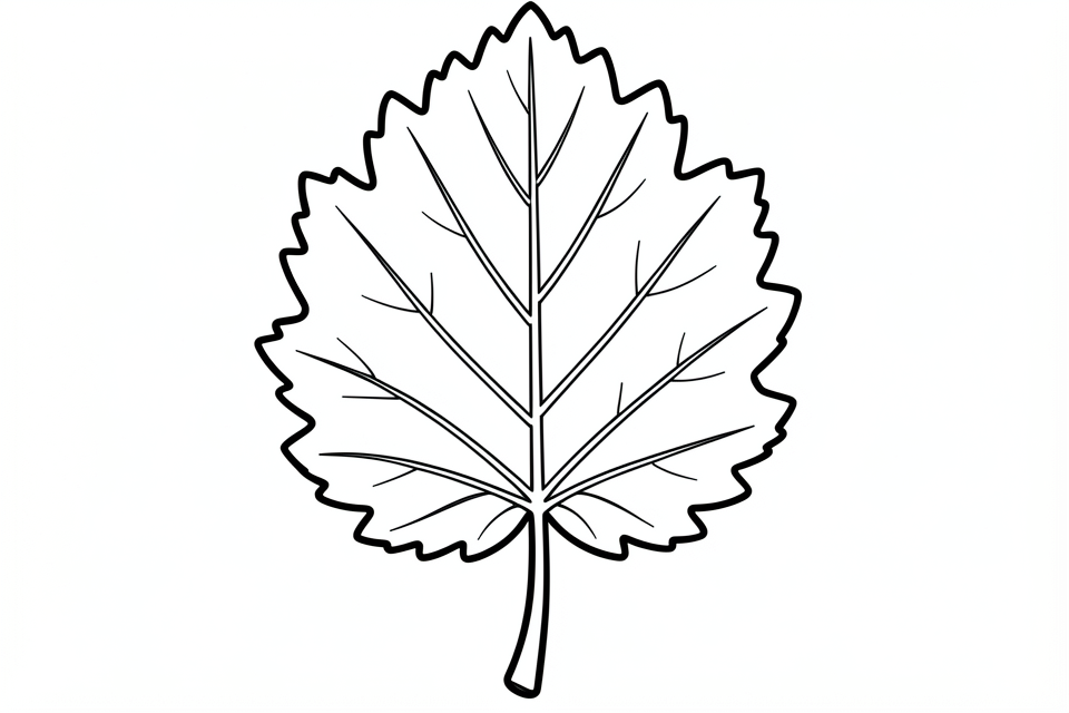Kleurplaat blad