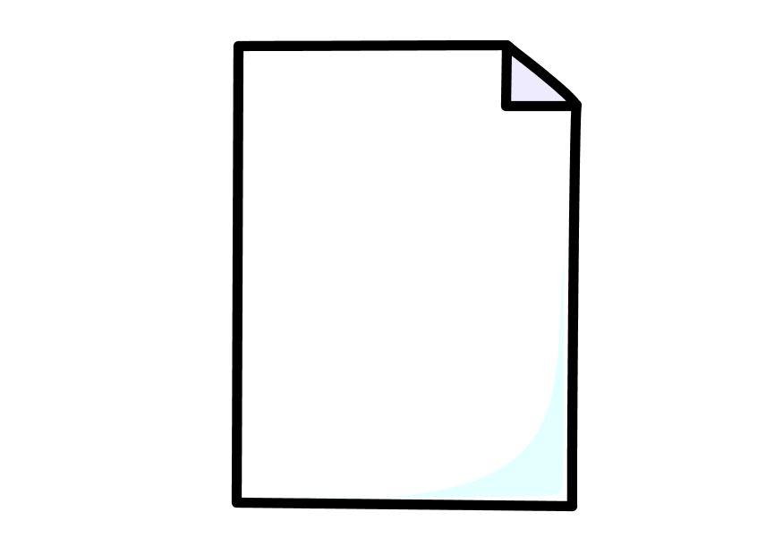 blad papier Kleurplaat blad papier