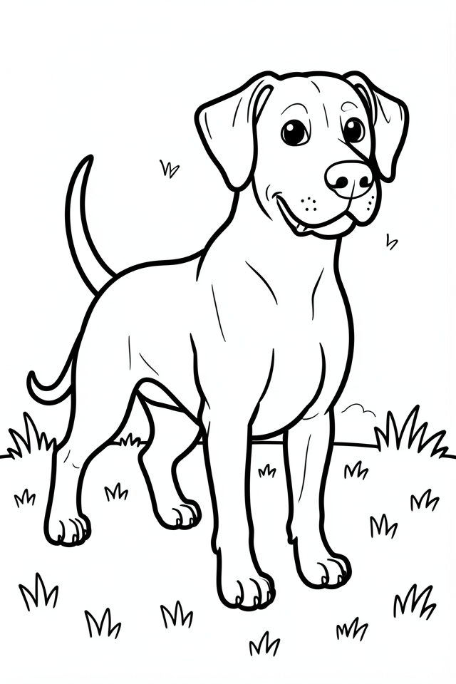 blije hond Kleurplaat blije hond