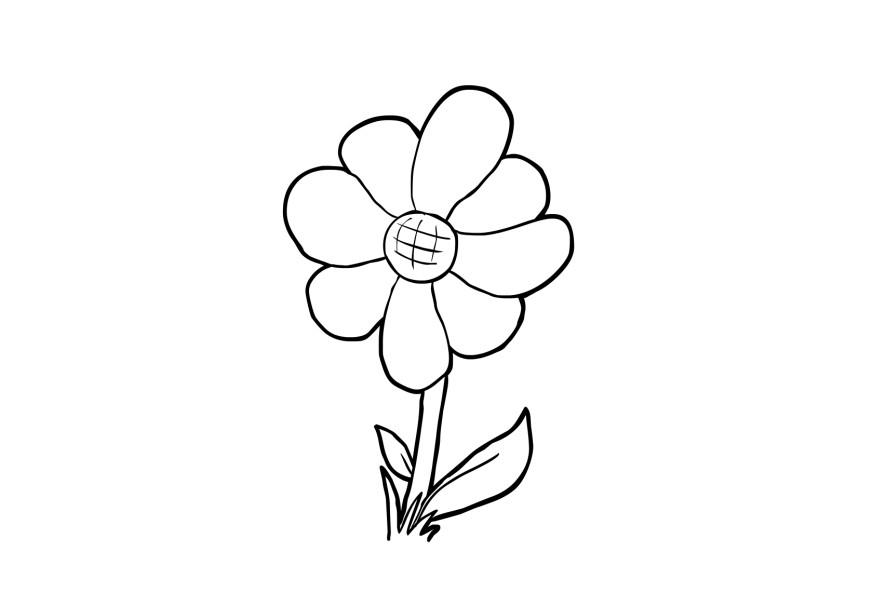 bloem Kleurplaat bloem