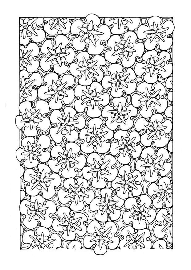 bloemenpatroon Kleurplaat bloemenpatroon