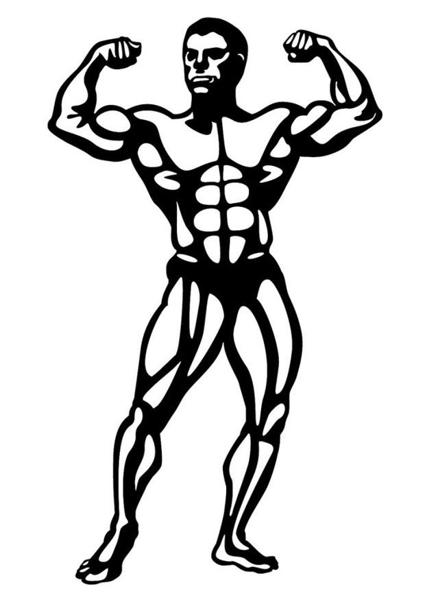 body building Kleurplaat body building