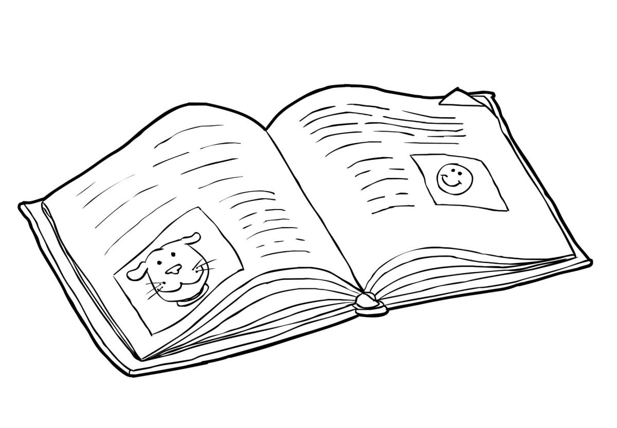 boek - lezen (2) Kleurplaat boek - lezen (2)