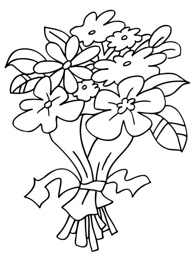 boeket Kleurplaat boeket
