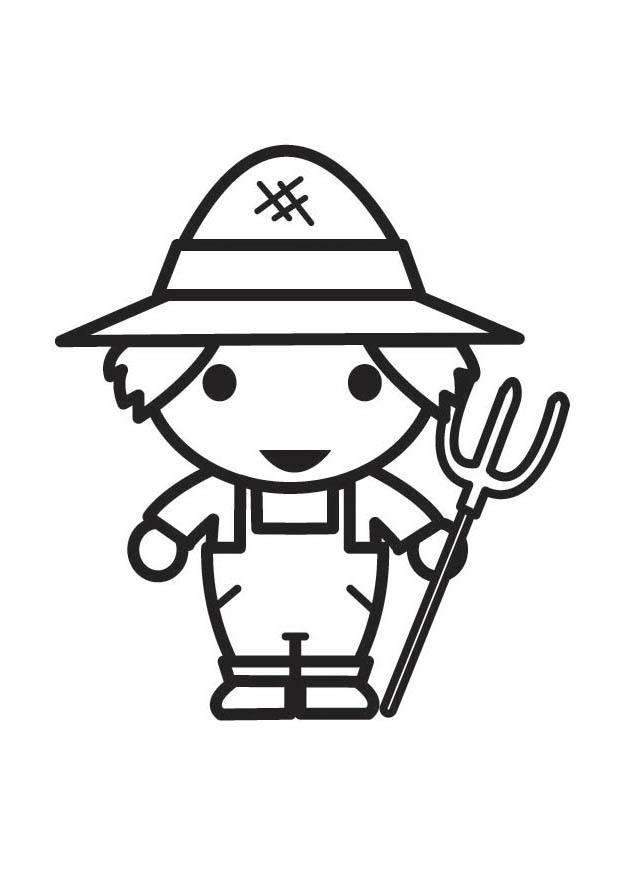 boer Kleurplaat boer