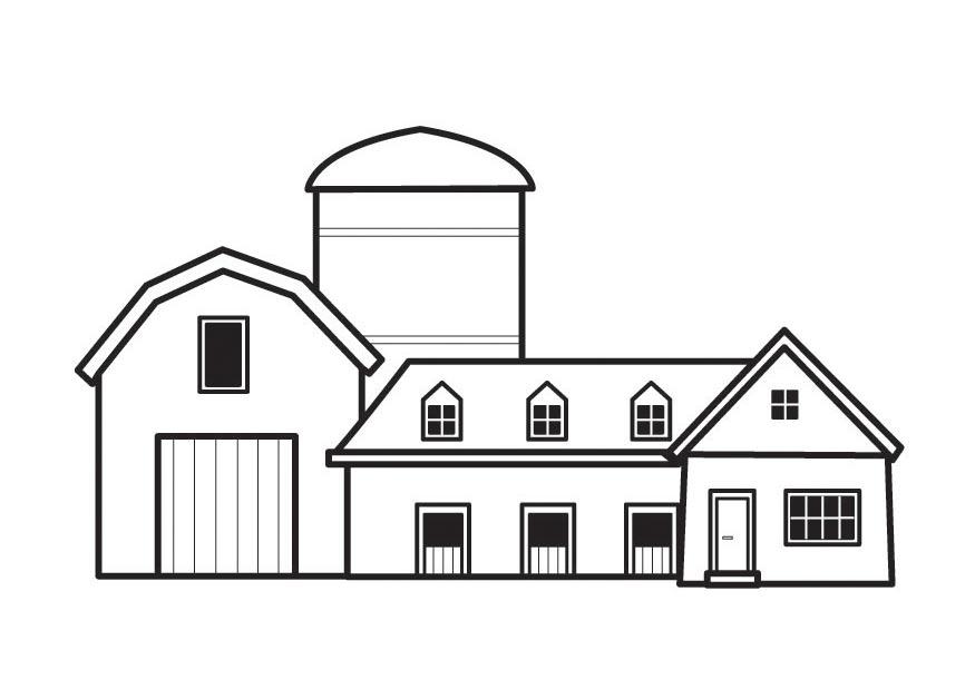boerderij Kleurplaat boerderij
