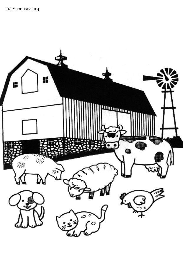 boerderij Kleurplaat boerderij