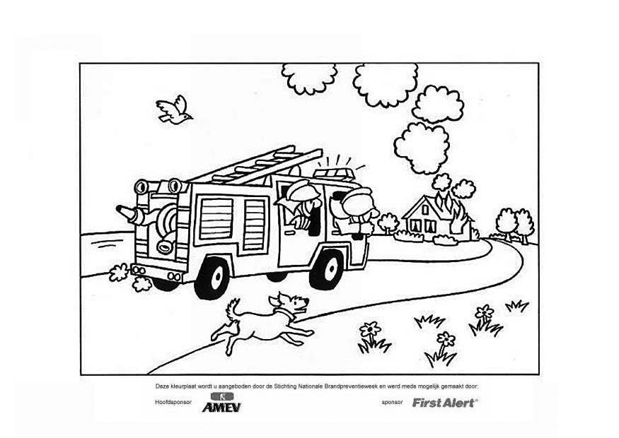 brandweer Kleurplaat brandweer