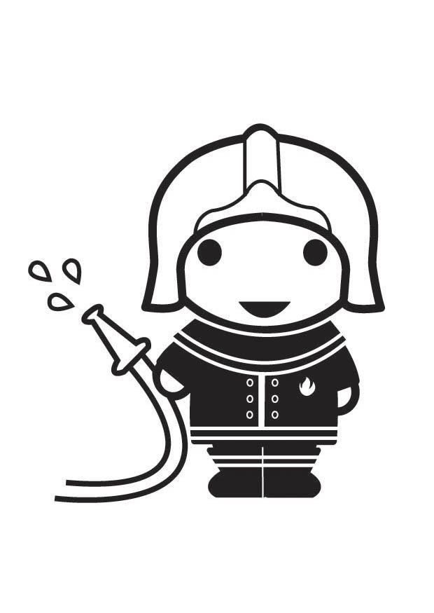 brandweerman Kleurplaat brandweerman