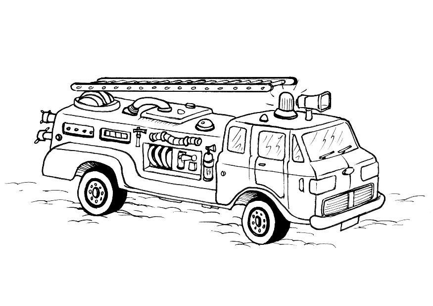 brandweerwagen Kleurplaat brandweerwagen