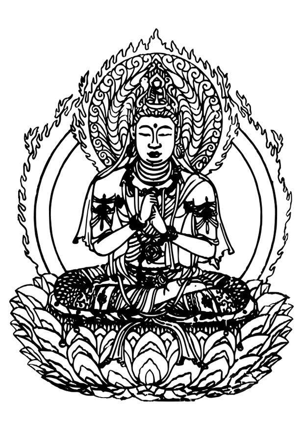 buddha Kleurplaat buddha