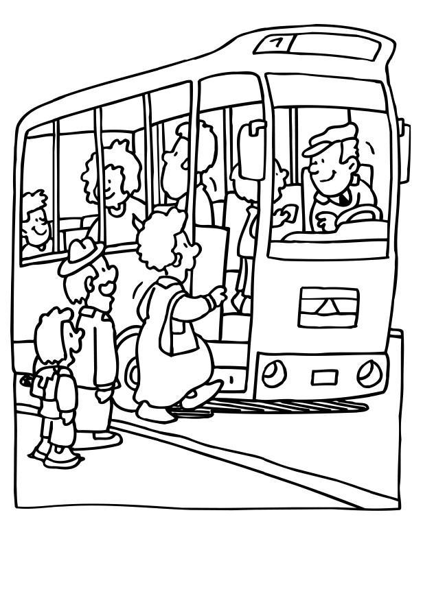 bus Kleurplaat bus
