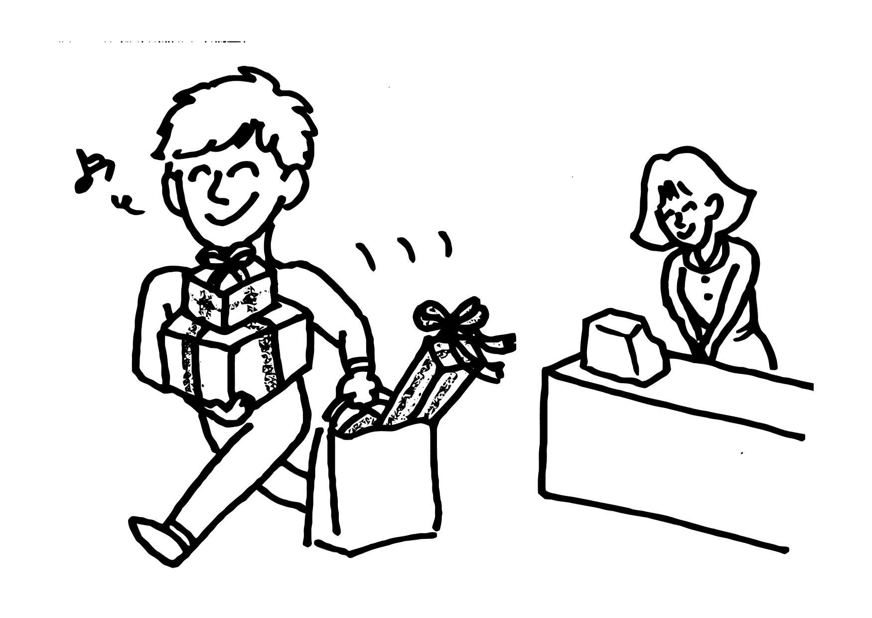 cadeau Kleurplaat cadeau