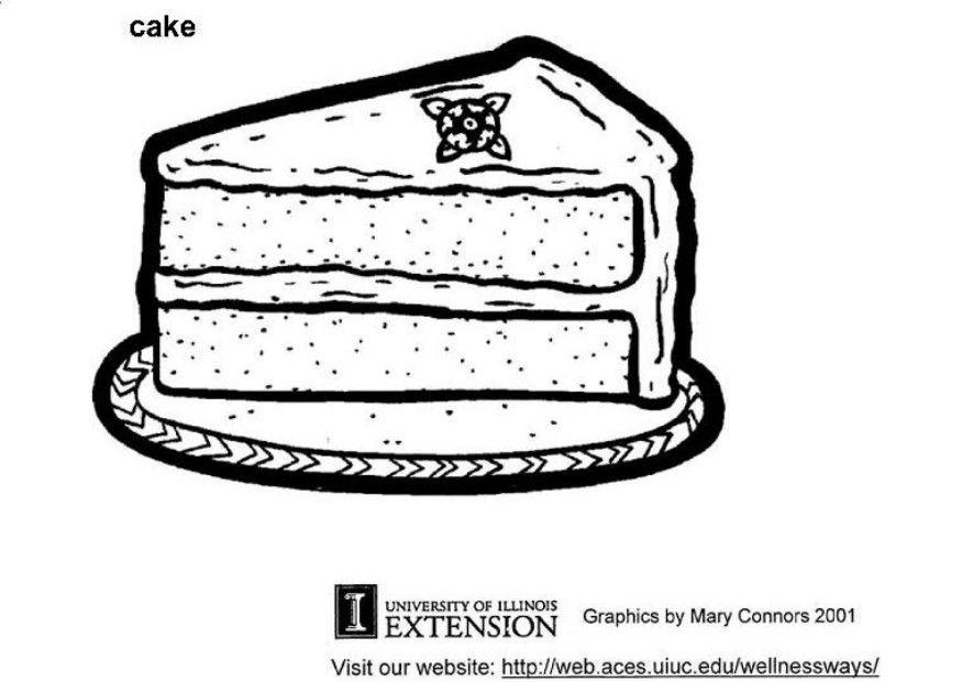 cake Kleurplaat cake