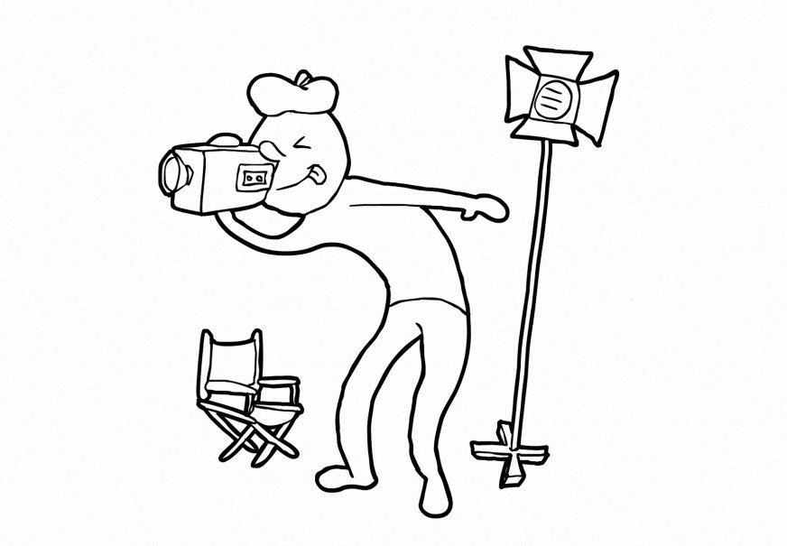 cameraman Kleurplaat cameraman