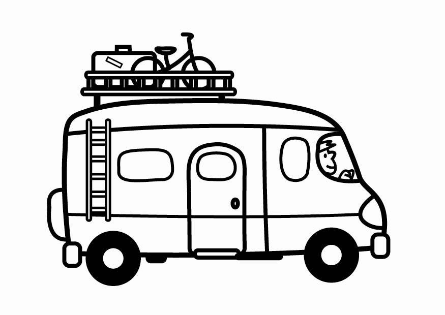 camionette Kleurplaat camionette