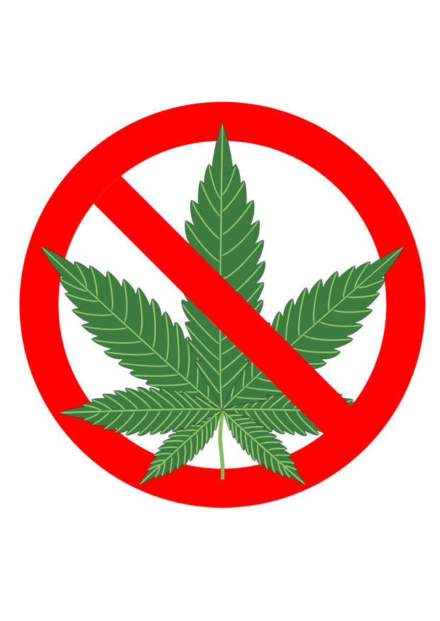 cannabis verboden Afbeelding cannabis verboden