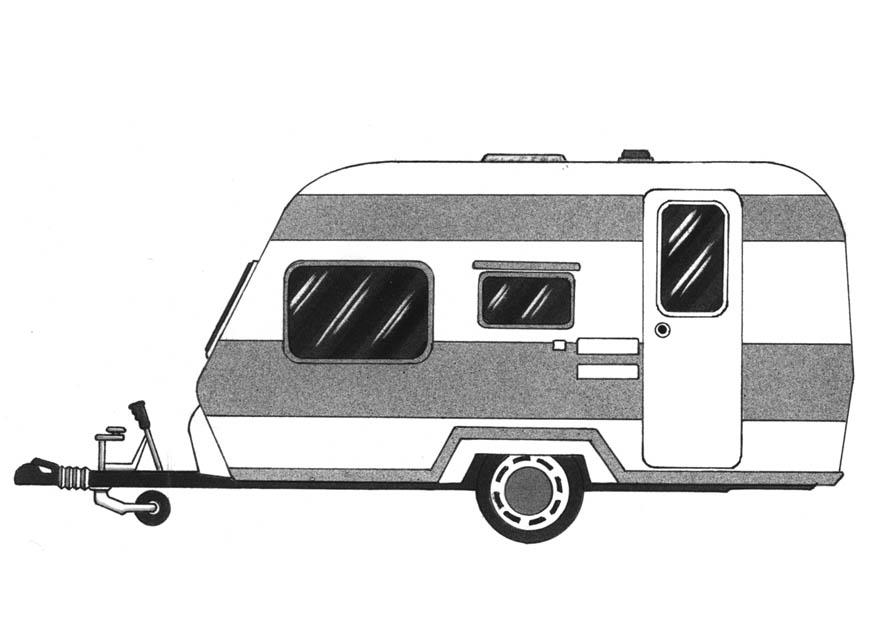caravan Kleurplaat caravan