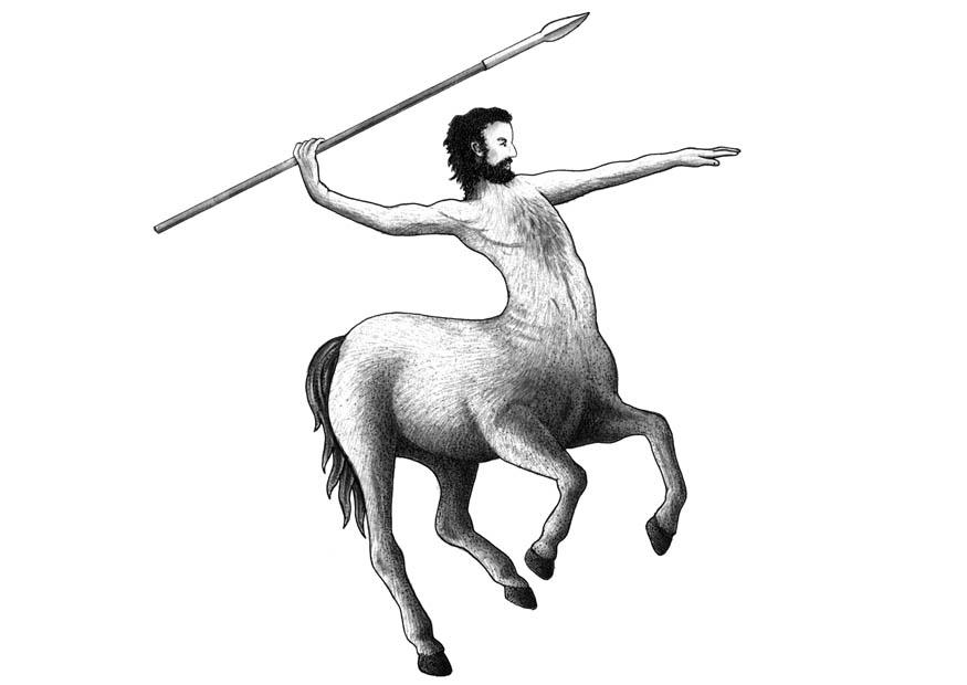 centaur Kleurplaat centaur