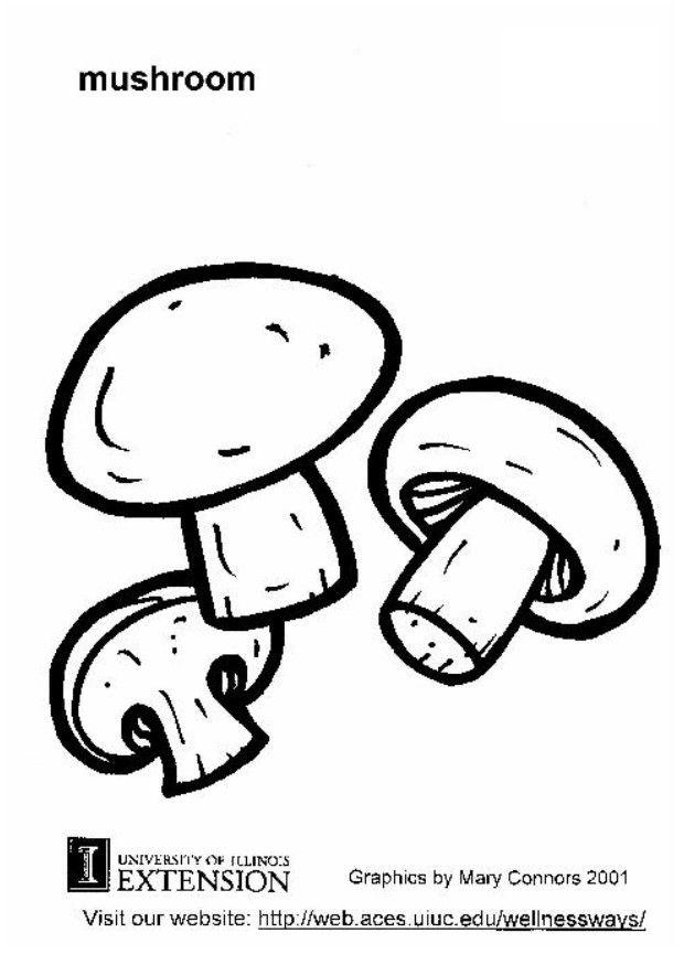 champignon Kleurplaat champignon