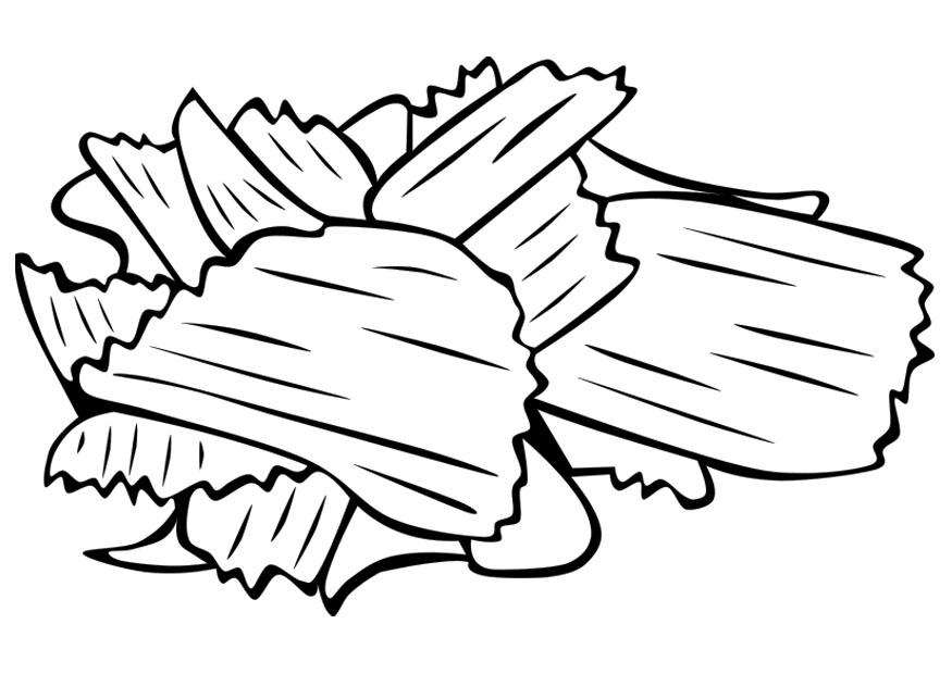 chips Kleurplaat chips