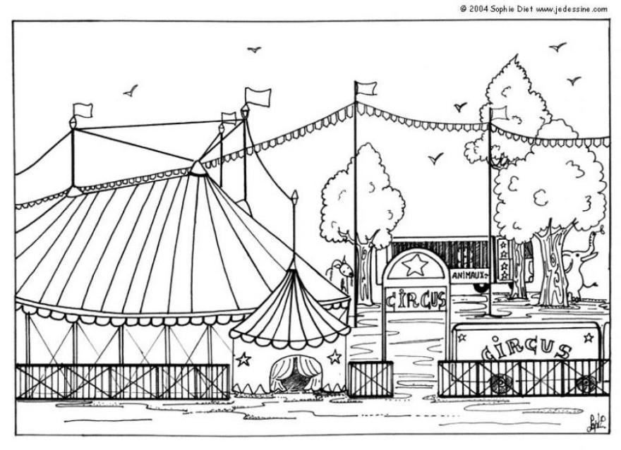 circus Kleurplaat circus