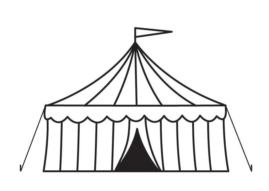 circustent Kleurplaat circustent