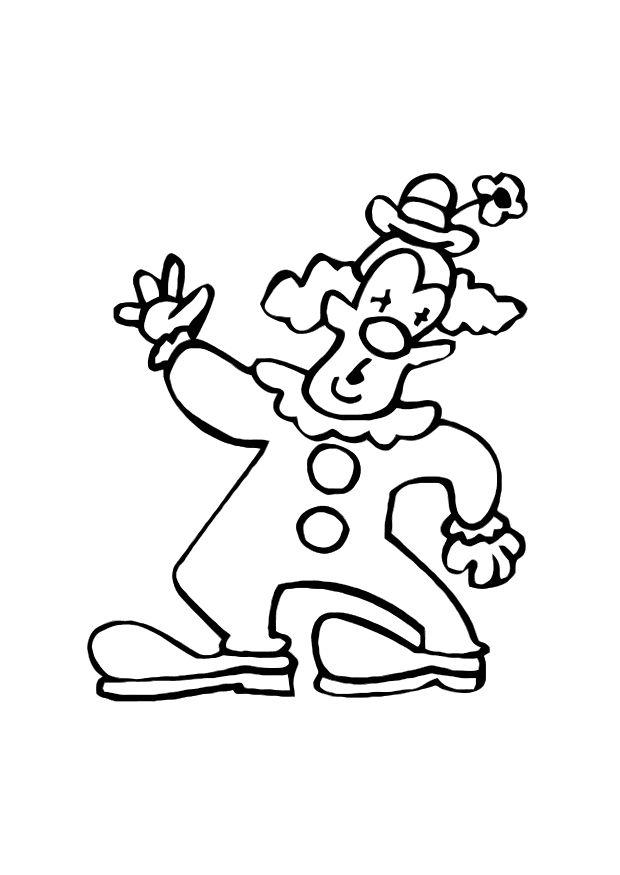 clown Kleurplaat clown