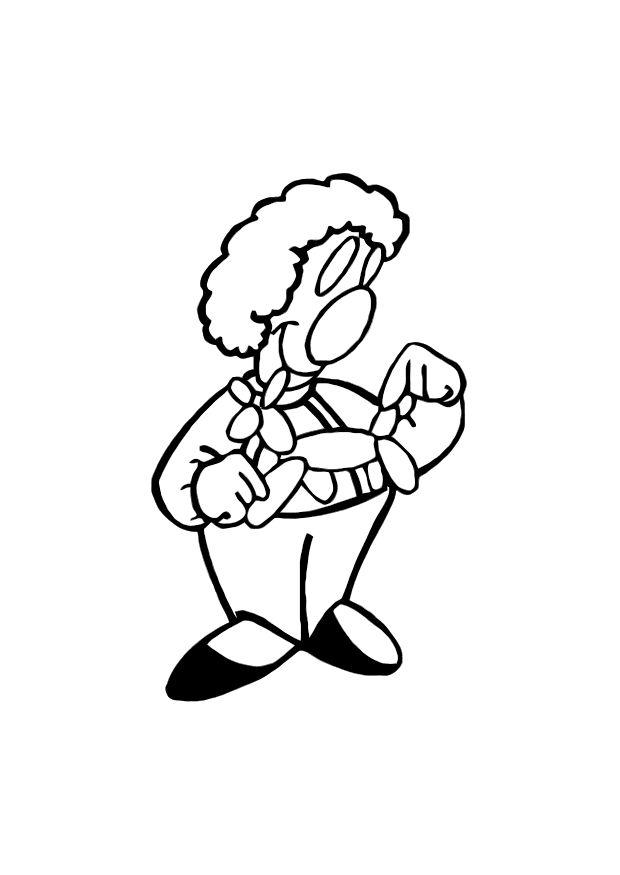 clown Kleurplaat clown