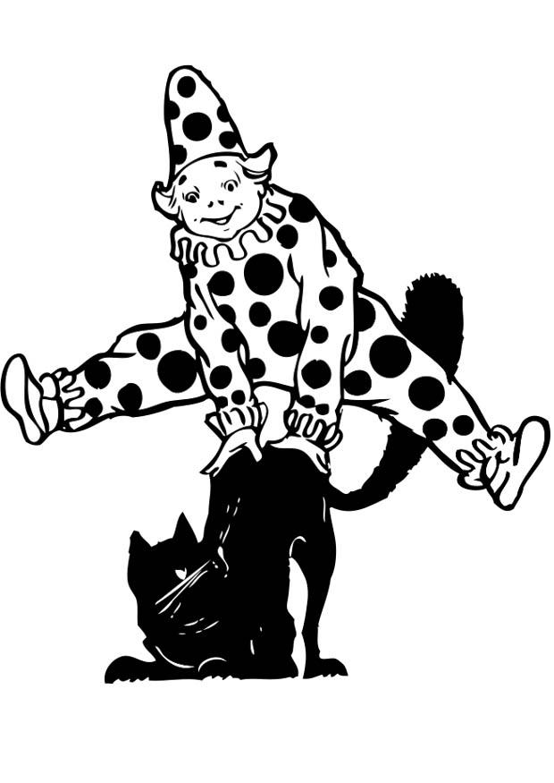clown Kleurplaat clown