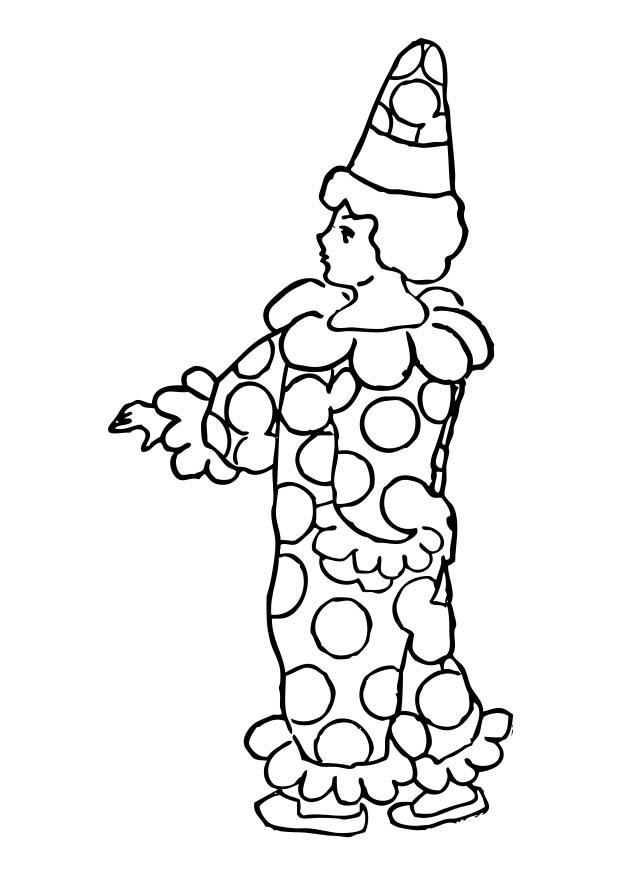 clown Kleurplaat clown