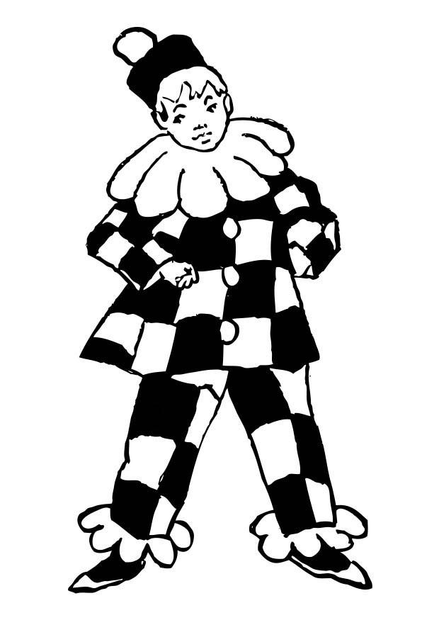 clown Kleurplaat clown