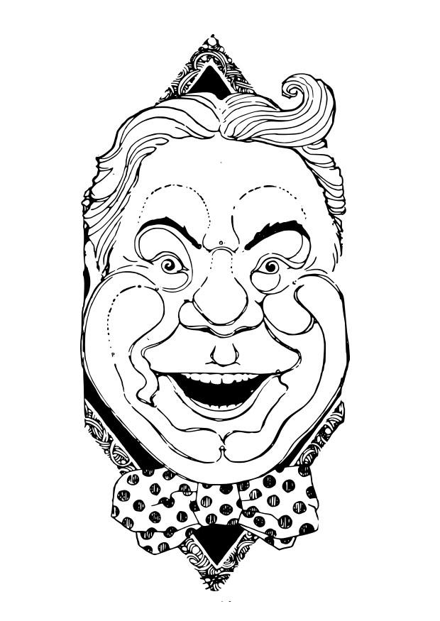 clown Kleurplaat clown