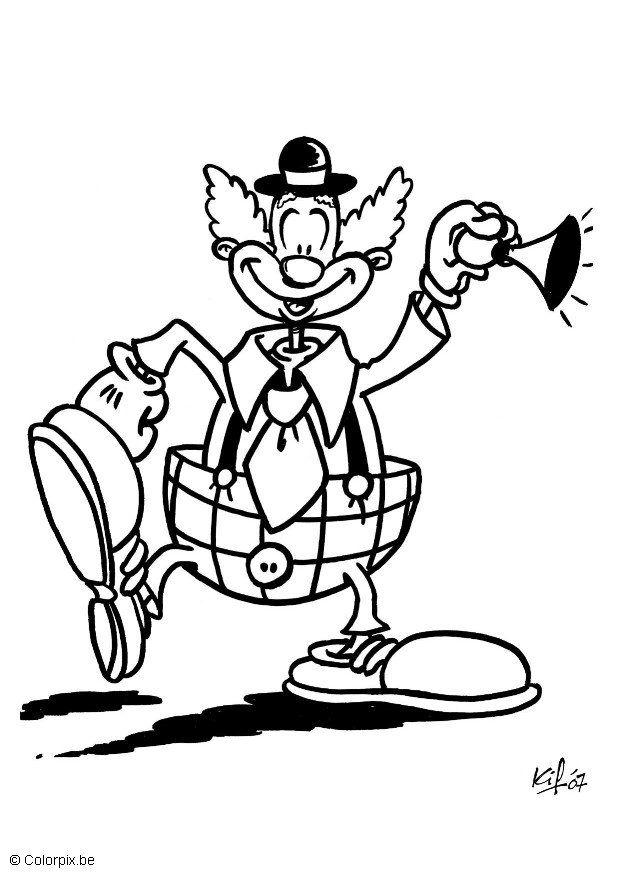 clown Kleurplaat clown