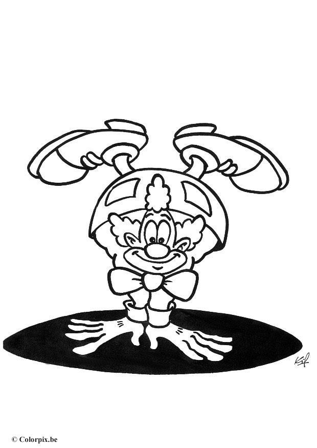 clown Kleurplaat clown