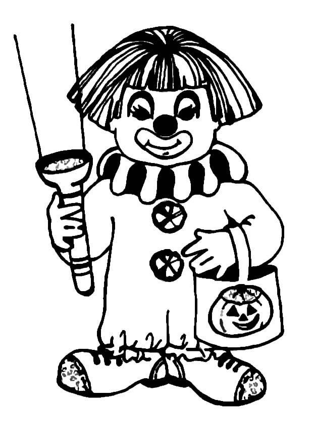 clown Kleurplaat clown