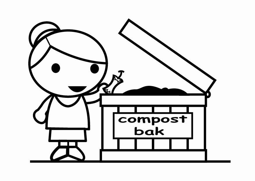 composteren Kleurplaat composteren