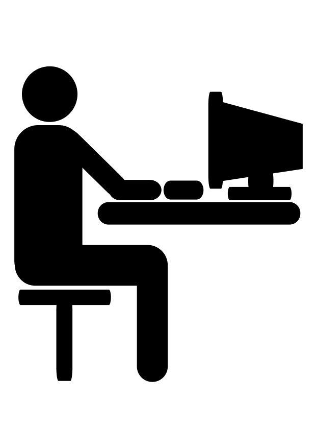 computer Kleurplaat computer