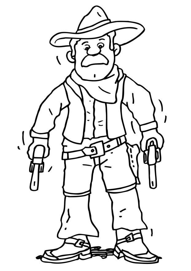 cowboy Kleurplaat cowboy