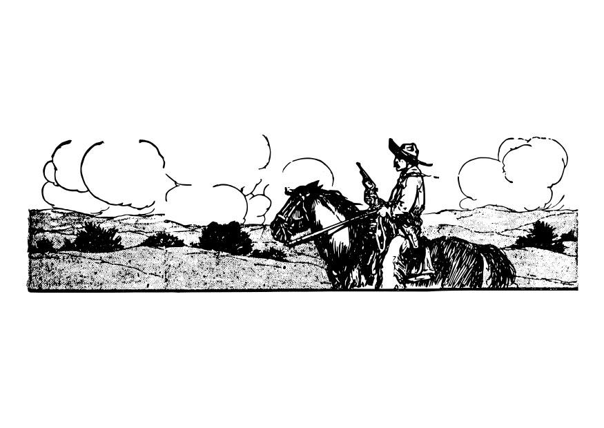 cowboy Kleurplaat cowboy