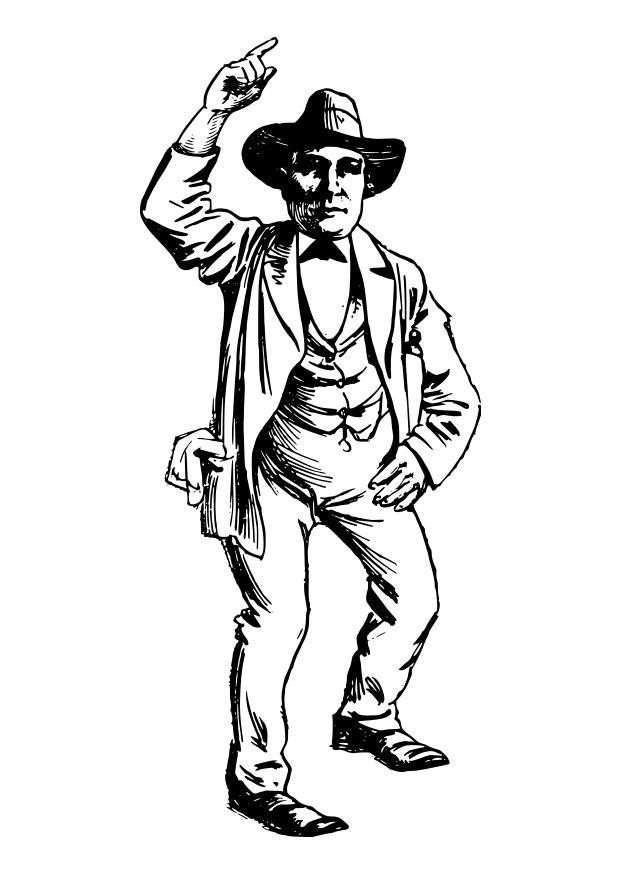 cowboy Kleurplaat cowboy