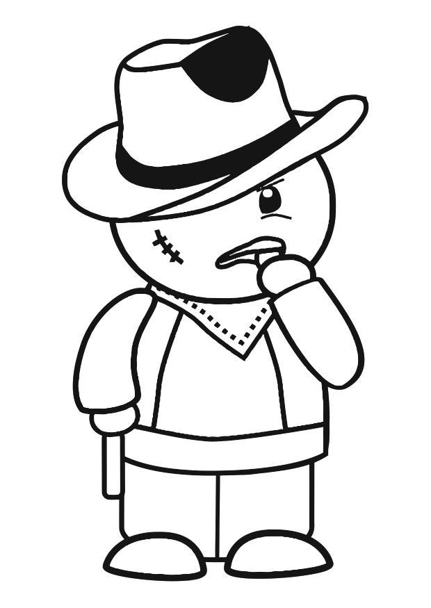 cowboy Kleurplaat cowboy