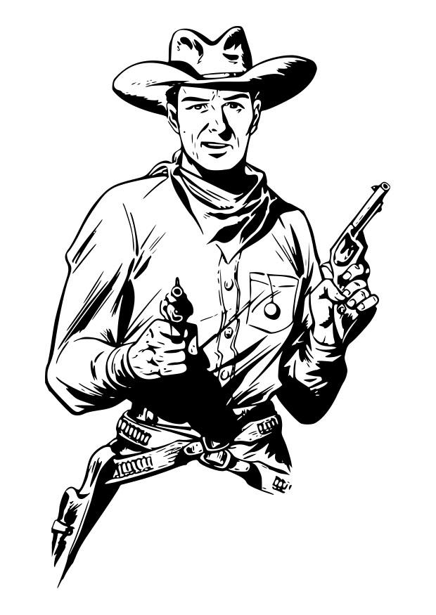 cowboy Kleurplaat cowboy