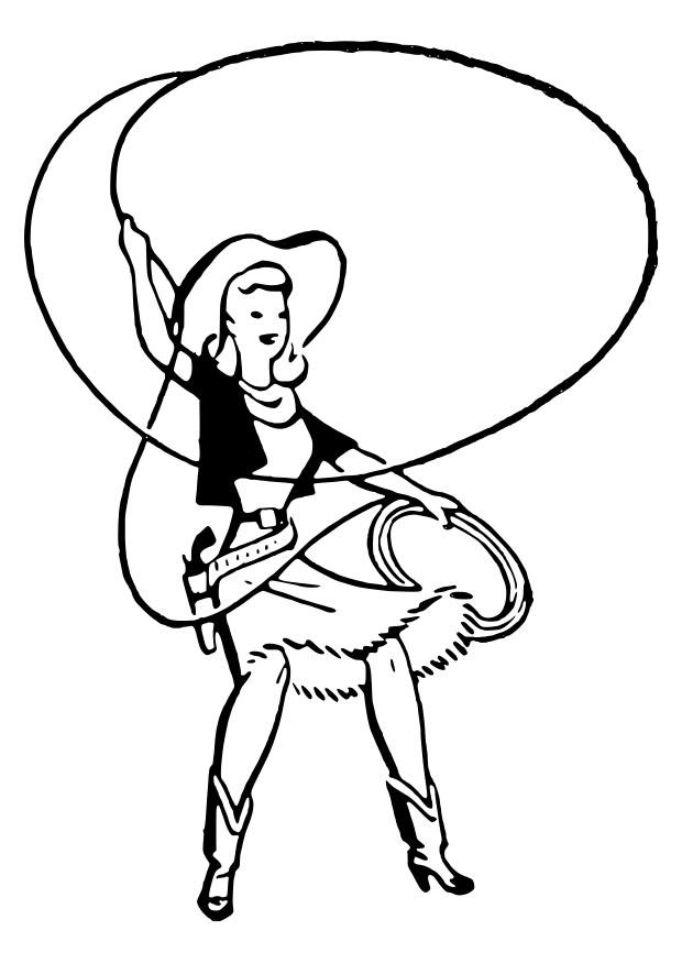 cowgirl Kleurplaat cowgirl
