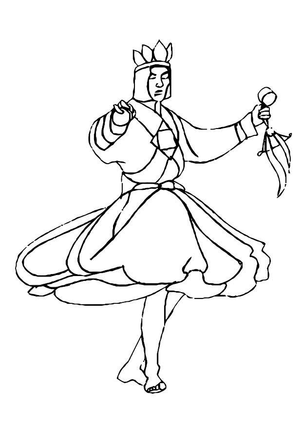 danser Kleurplaat danser
