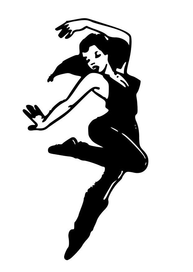 danseres Kleurplaat danseres